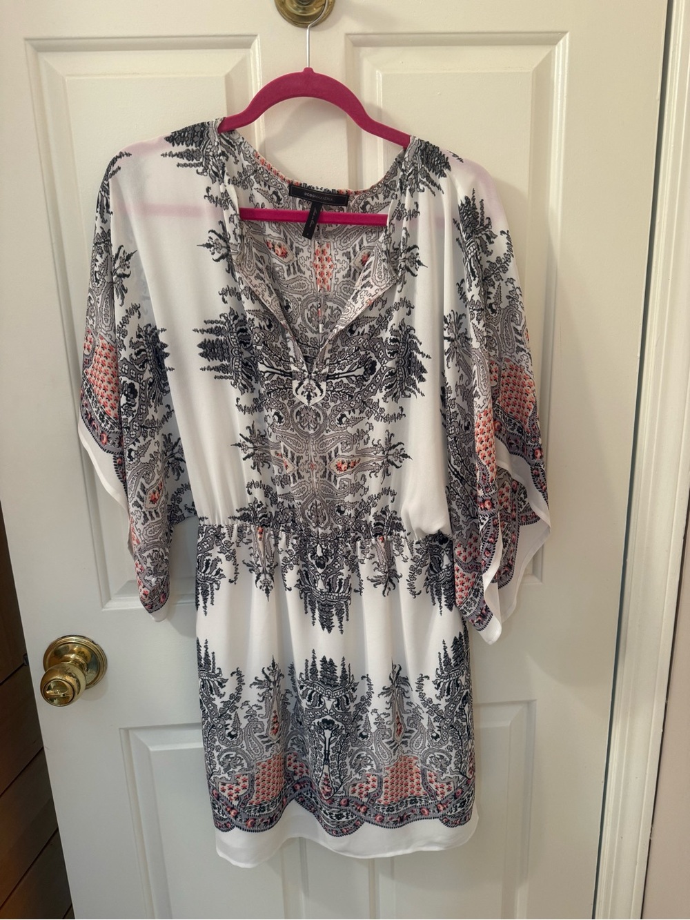 BCBG MAXAZRIA "Pauline" Drape Sleeve Mini Dress Size Small